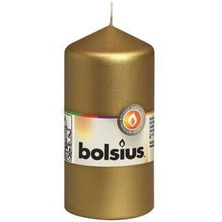 Свеча-столбик 5,8 х 12 см Bolsius золотой