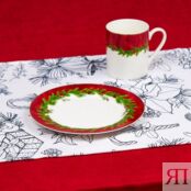 Дорожка 40 х 140 см Mike & Co New York XMAS Poinsettia белый PSK-715-3255-1 фото 2