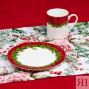 Дорожка 40 х 140 см Mike & Co New York XMAS Frozen Roses PSK-715-3207-1 фото 2