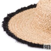 Шляпа с широкими полями с черной бахромой