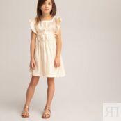Платье Без рукавов с воланами 3-14 лет 14 лет - 156 см бежевый