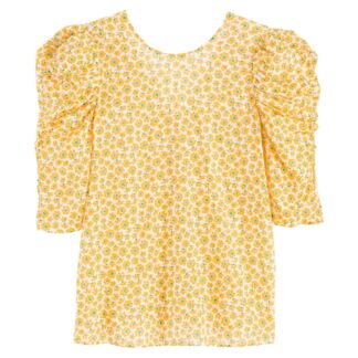 Блузка С круглым вырезом цветочным принтом и короткими рукавами 34 (FR) - 4