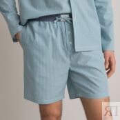 Пижама С принтом в полоску и длинными рукавами 3XL синий