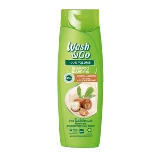 WASH&GO Шампунь Питание и восстановление. Масло ши. Для поврежденных волос