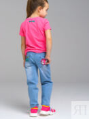 Брюки текстильные джинсовые для девочек PlayToday Kids