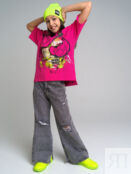 Брюки текстильные джинсовые для девочек PlayToday Tween