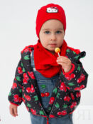 Комплект детский трикотажный для девочек: шапка, снуд PlayToday Baby