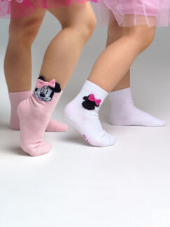 Носки с принтом Disney для девочки, 2 пары в комплекте PlayToday Newborn-Ba
