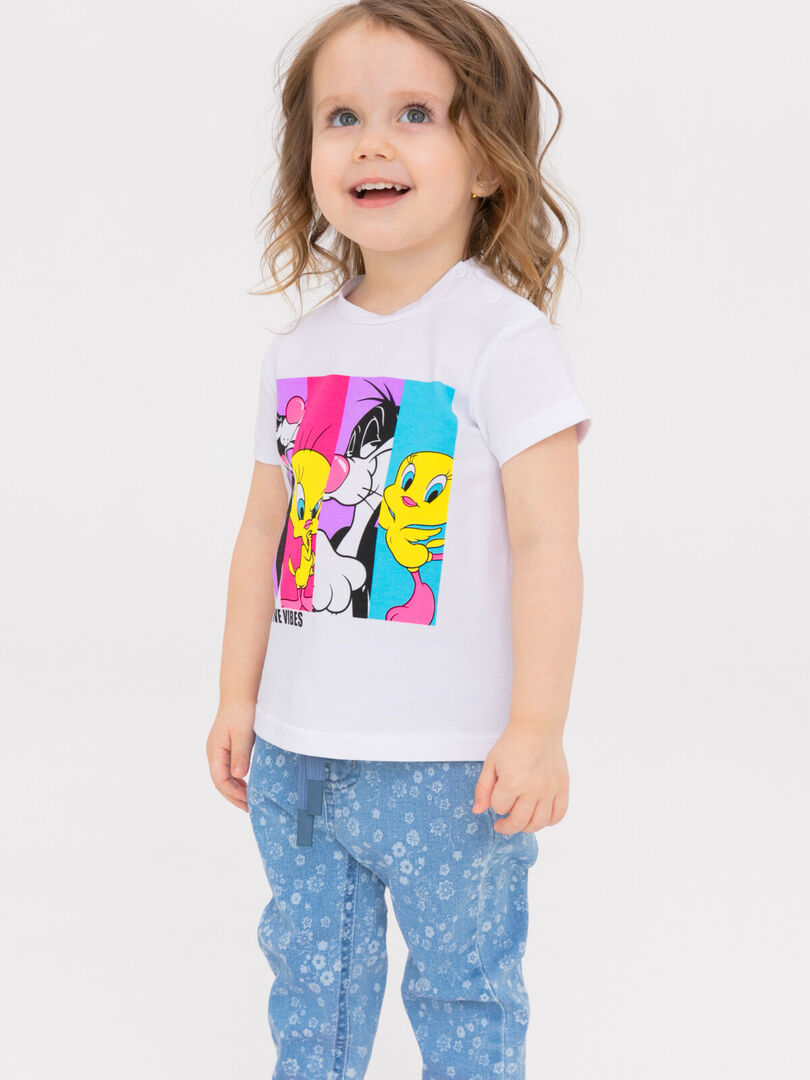Фуфайка детская трикотажная для девочек (футболка) PlayToday Baby
