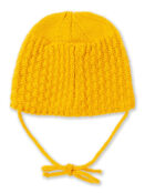 Желтая вязаная шапка для девочки PlayToday Baby