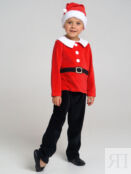 Карнавальный костюм Санта Клауса: лонгслив, брюки, шапка для мальчика PlayT