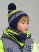 Комплект вязаный для мальчика: шапка, снуд PlayToday Kids