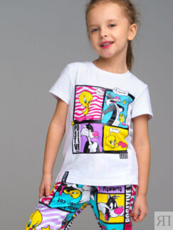 Фуфайка трикотажная для девочек (футболка) PlayToday Kids