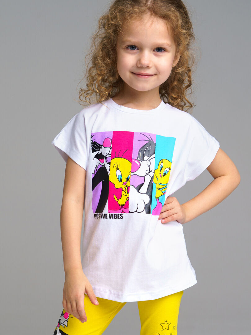 Фуфайка трикотажная для девочек (футболка) PlayToday Kids