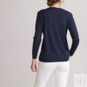 Пуловер С V-образным вырезом из тонкого трикотажа смешанная шерсть 38/40 (F