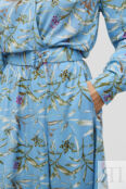 Платье-миди на поясе из вискозы с принтом (арт. baon B4523017)
