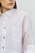 Хлопковая удлиненная блузка оверсайз (арт. baon B1723028)