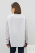 Хлопковая удлиненная блузка оверсайз (арт. baon B1723028)