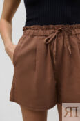 Короткие свободные шорты со складками (арт. baon B3223015)