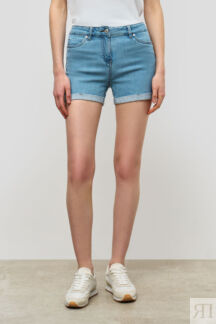 Короткие джинсовые шорты с отворотами (арт. baon B3223025)