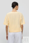 Хлопковая футболка оверсайз с принтом (арт. baon B2323089)