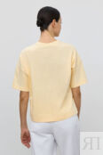 Хлопковая футболка оверсайз с принтом (арт. baon B2323090)
