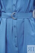 Хлопковое платье-рубашка с поясом (арт. baon B4523052)