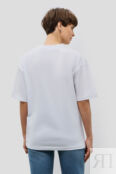 Хлопковая футболка свободного кроя с принтом (арт. baon B2323081)