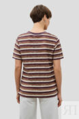 Хлопковая футболка свободного кроя в полоску (арт. baon B2323080)