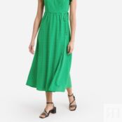 Платье С принтом S зеленый