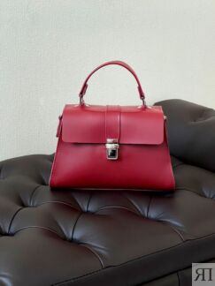 Женская кожаная сумка трапеция красная A023 ruby mini