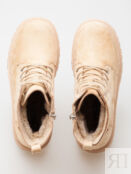 Бежевые зимние ботинки из экозамши Sevenext