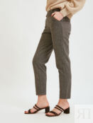 Коричневые утеплённые укороченные брюки Sevenext