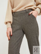 Коричневые утеплённые укороченные брюки Sevenext