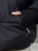Чёрная укороченная демисезонная куртка Sevenext